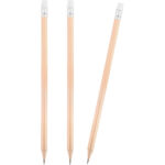 Yuvarlak Silgili Naturel Kurşun Kalem